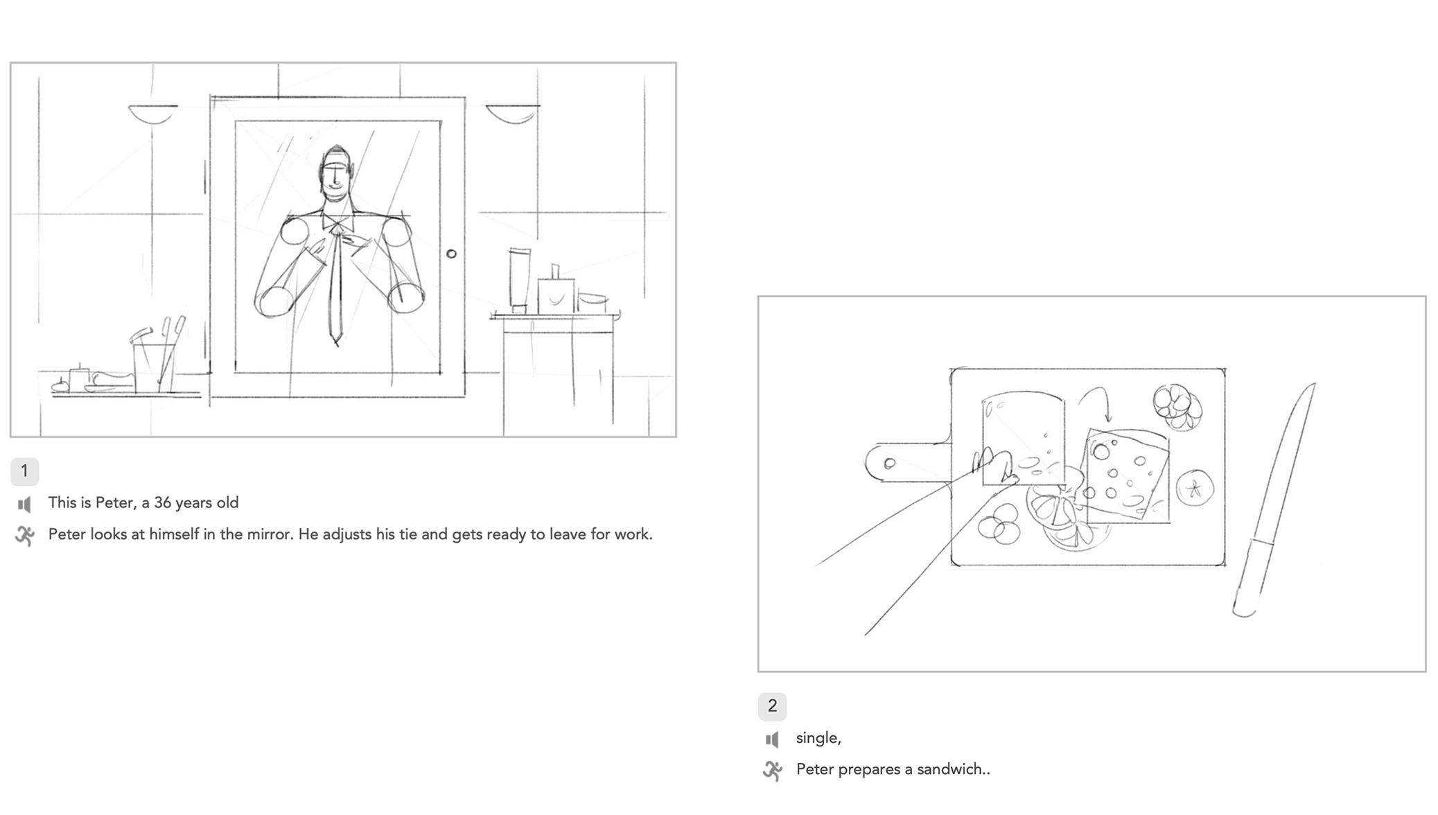 Storyboard - LiveSend explaning video
